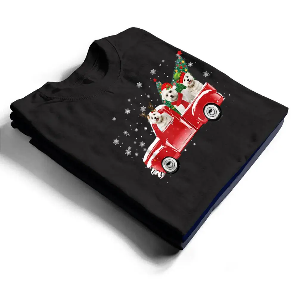 Bichon-Frise-Riding-Red-Truck-Merry-Christmas-Dog-Lover-T-Shirt-1 Bichon Frise Riding Red Truck Merry Christmas Dog Lover T Shirt