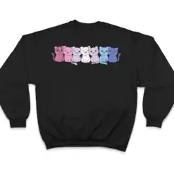 Bigender Flag Pride LGBTQ Cats Bisexual cat T Shirt