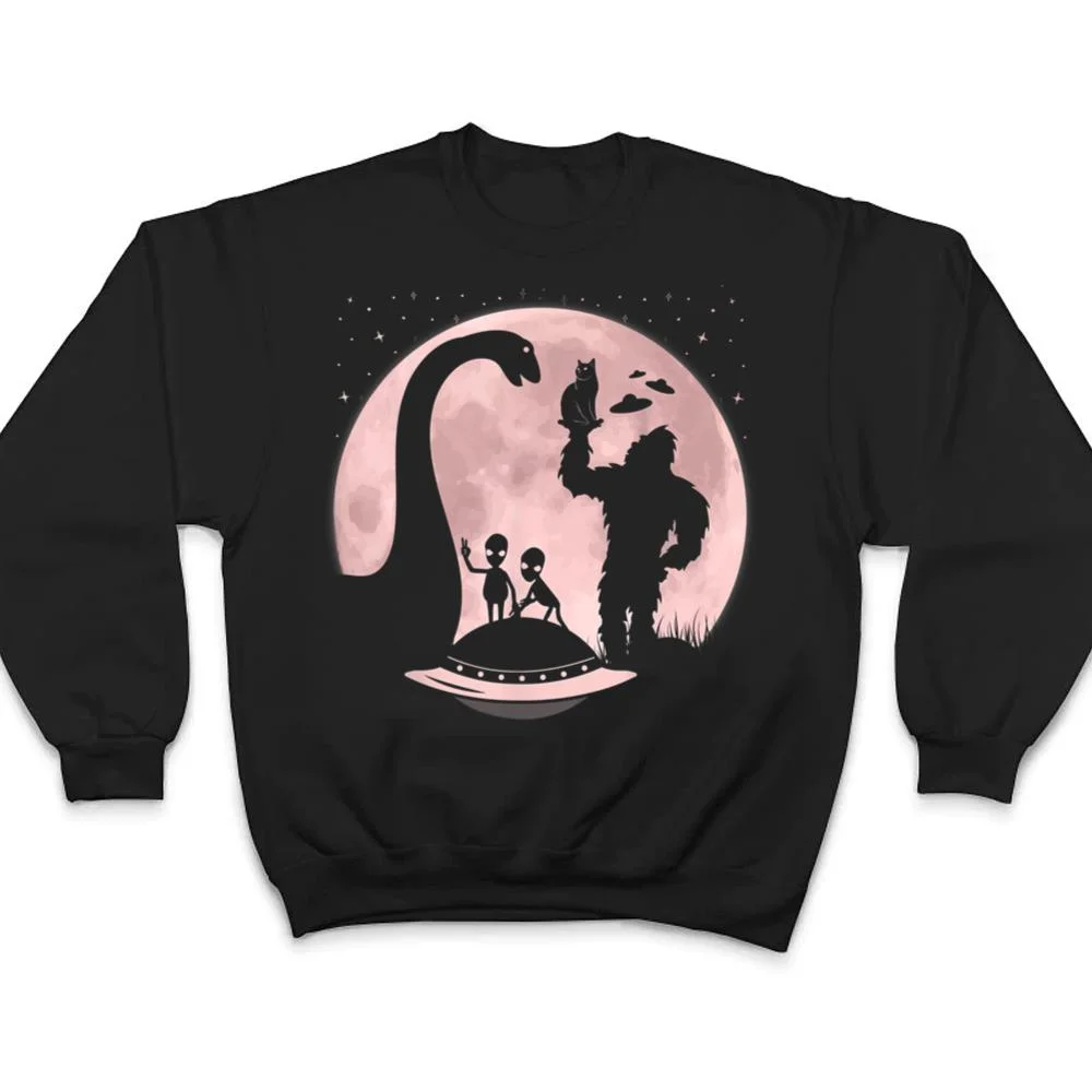 Bigfoot-Loch-Ness-Monster-Sasquatch-Cat-Ufo-Funny-Aliens-T-Shirt-4 Bigfoot Loch Ness Monster Sasquatch Cat Ufo Funny Aliens T Shirt