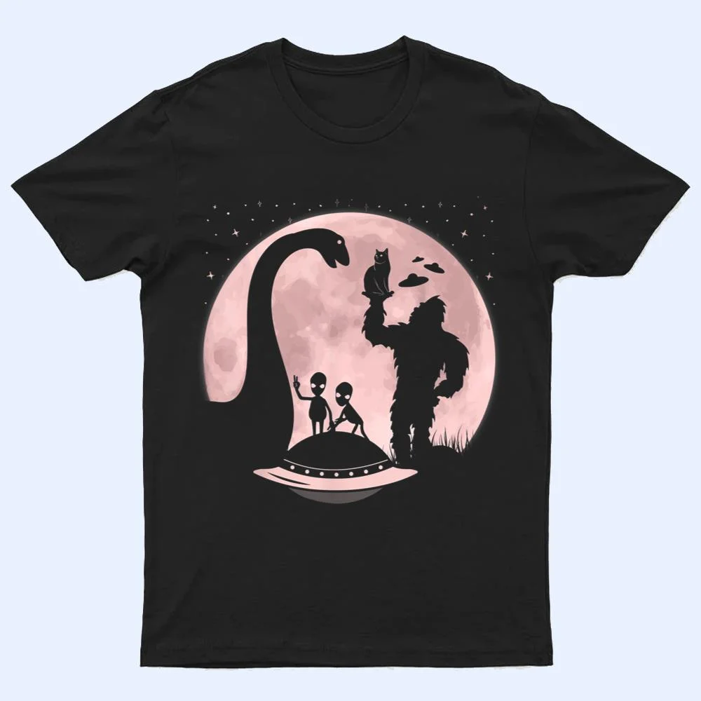 Bigfoot Loch Ness Monster Sasquatch Cat Ufo Funny Aliens T Shirt Bigfoot Loch Ness Monster Sasquatch Cat Ufo Funny Aliens T Shirt
