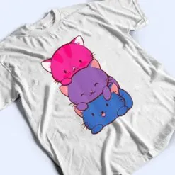 Bisexual Pride Kawaii Kitty Cat Stack Anime T Shirt Bisexual Pride Kawaii Kitty Cat Stack Anime T Shirt