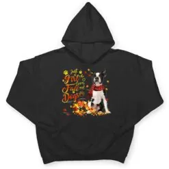 Black Boston Terrier Just A Girl Who Loves Fall And Dogs T Shirt Black Boston Terrier Just A Girl Who Loves Fall And Dogs T Shirt