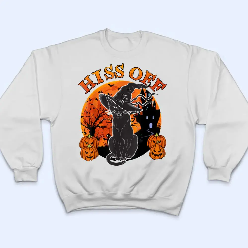 Black-Cat-Halloween-Hiss-Off-Funny-Kitten-Lover-Gift-T-Shirt-4 Black Cat Halloween- Hiss Off Funny Kitten Lover Gift T Shirt
