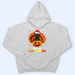 Black Cat Happy HalloThanksMas T Shirt Black Cat Happy HalloThanksMas T Shirt