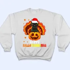 Black Cat Happy HalloThanksMas T Shirt Black Cat Happy HalloThanksMas T Shirt