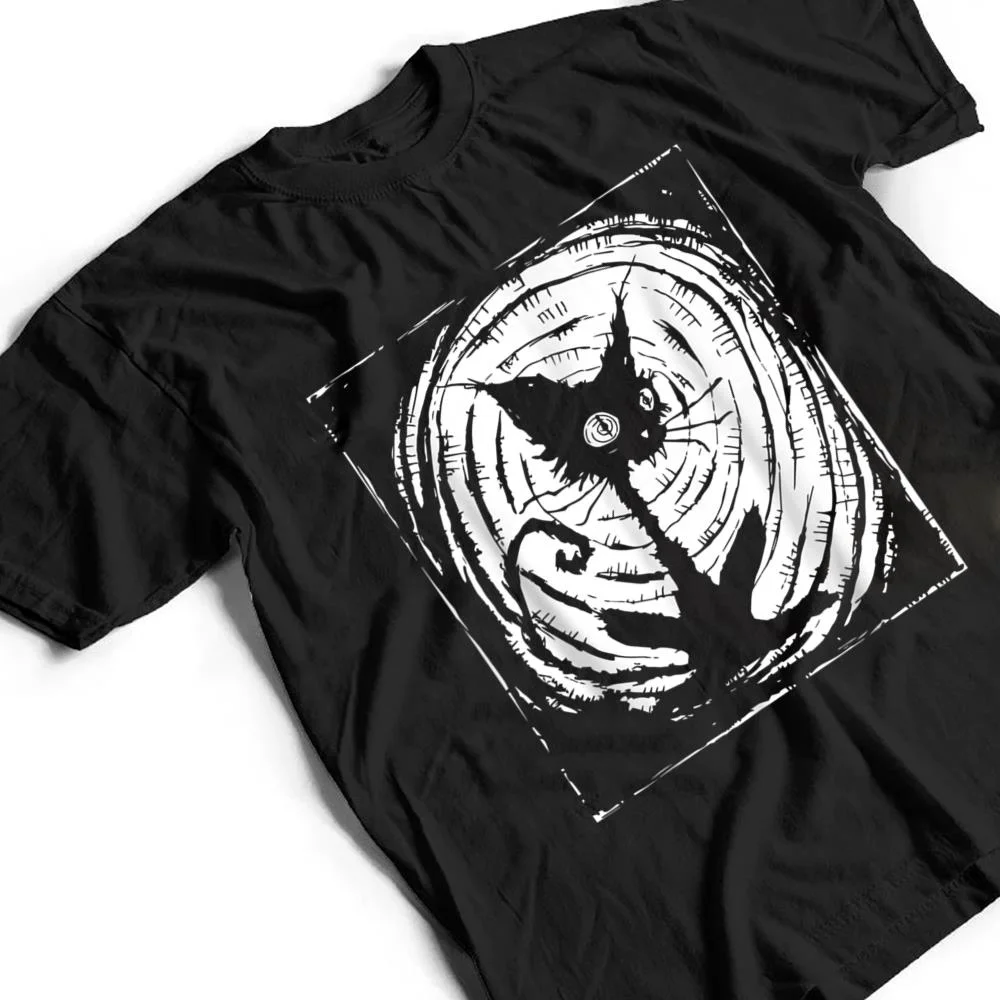 Black-Cat-Lazy-Halloween-Costume-Scary-Creepy-T-Shirt-2 Black Cat Lazy Halloween Costume Scary Creepy T Shirt