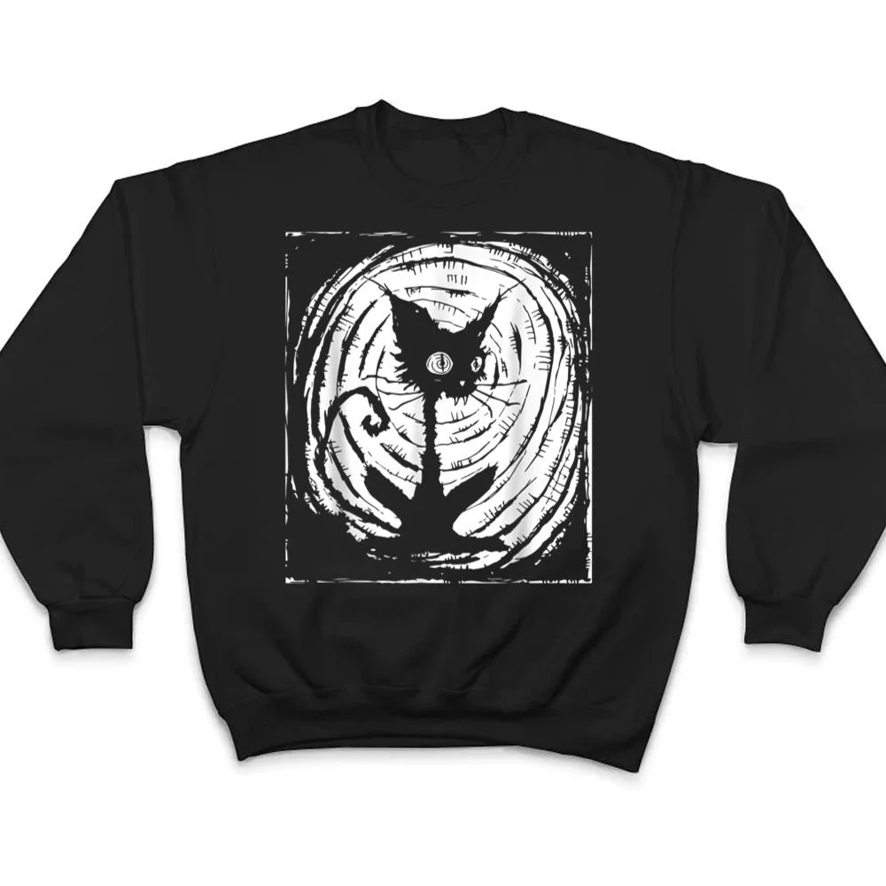 Black-Cat-Lazy-Halloween-Costume-Scary-Creepy-T-Shirt-4 Black Cat Lazy Halloween Costume Scary Creepy T Shirt