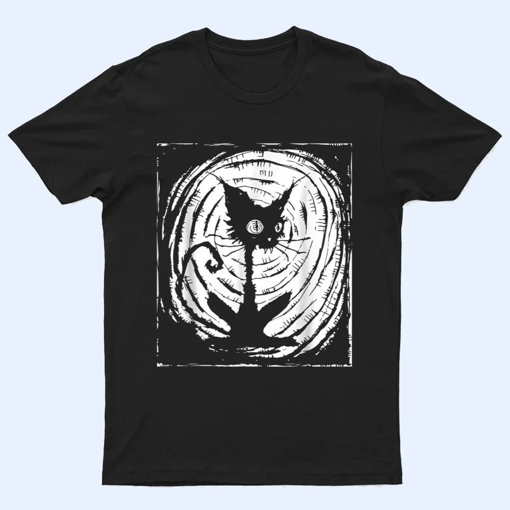 Black Cat Lazy Halloween Costume Scary Creepy T Shirt Black Cat Lazy Halloween Costume Scary Creepy T Shirt