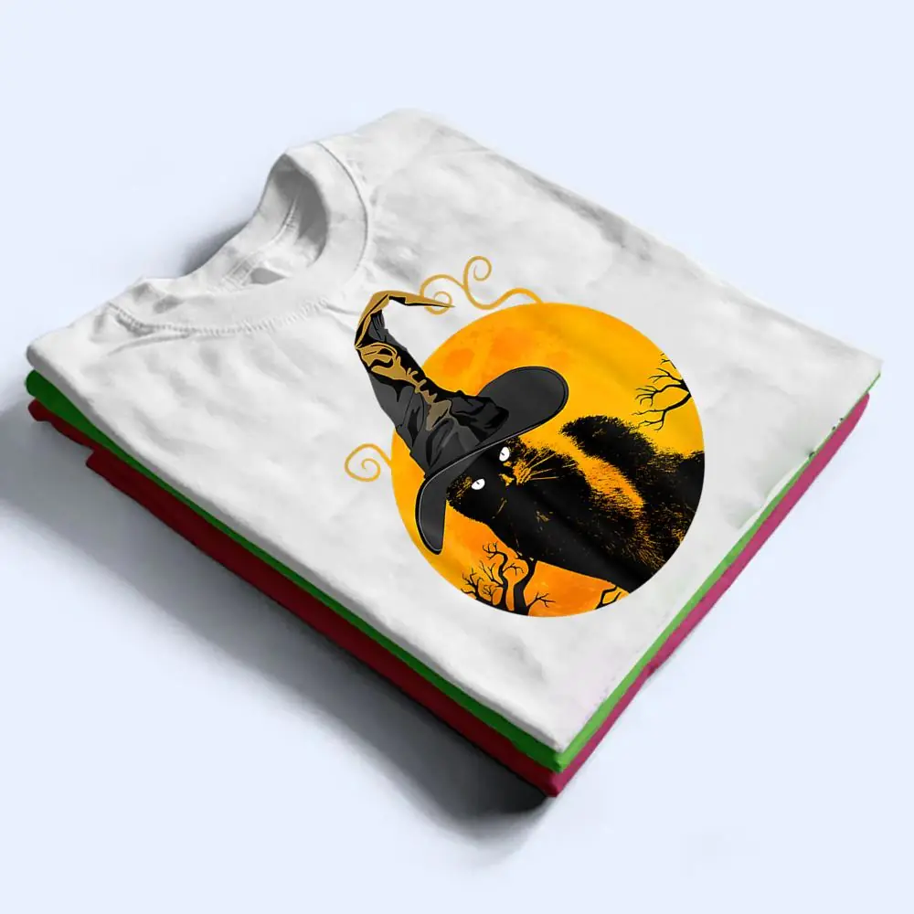 Black-Cat-Moon-Funny-Halloween-Costume-Witch-Hat-And-Moon-T-Shirt-1 Black Cat Moon Funny Halloween Costume Witch Hat And Moon T Shirt