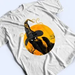 Black Cat Moon Funny Halloween Costume Witch Hat And Moon T Shirt Black Cat Moon Funny Halloween Costume Witch Hat And Moon T Shirt
