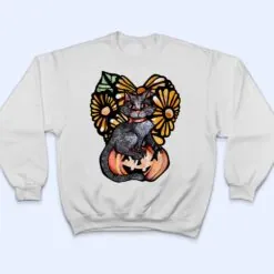 Black Cat Pumpkin Jack O Lantern Daisy T Shirt Black Cat Pumpkin Jack O Lantern Daisy T Shirt
