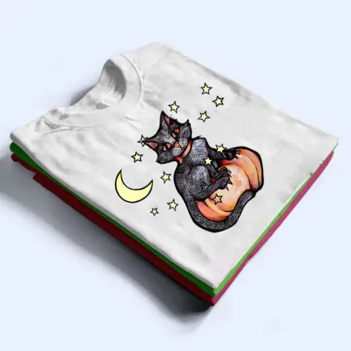 Black Cat Pumpkin Patch Cute Autumn T Shirt