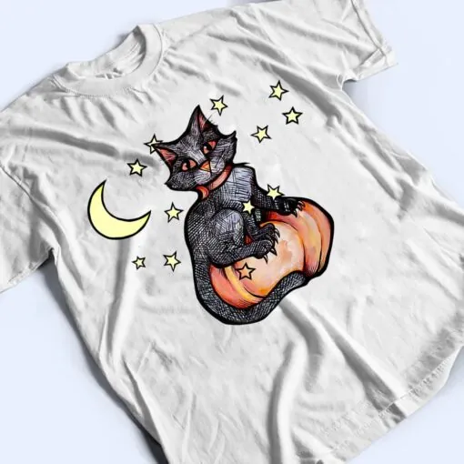 Black Cat Pumpkin Patch Cute Autumn T Shirt