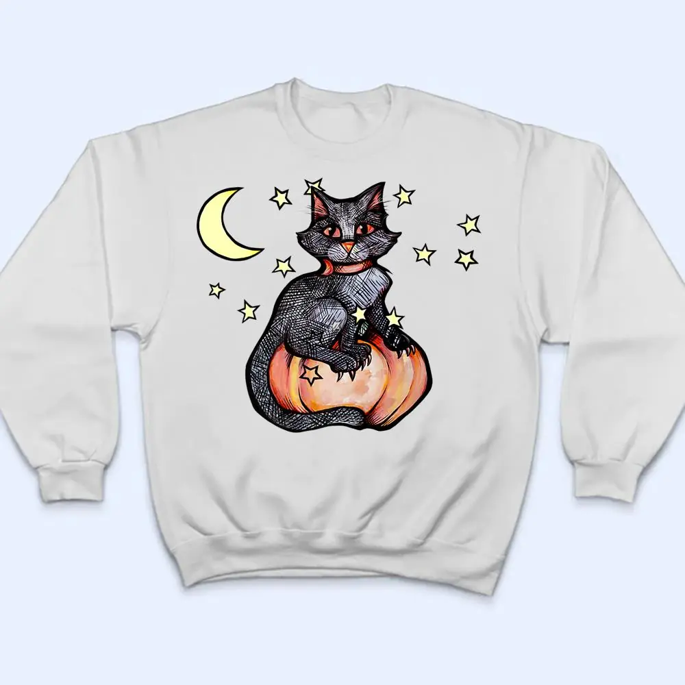 Black-Cat-Pumpkin-Patch-Cute-Autumn-T-Shirt-4 Black Cat Pumpkin Patch Cute Autumn T Shirt