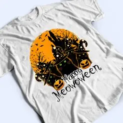 Black Cat Witch Hat Halloween Costume Happy Meowloween Funny T Shirt Black Cat Witch Hat Halloween Costume Happy Meowloween Funny T Shirt