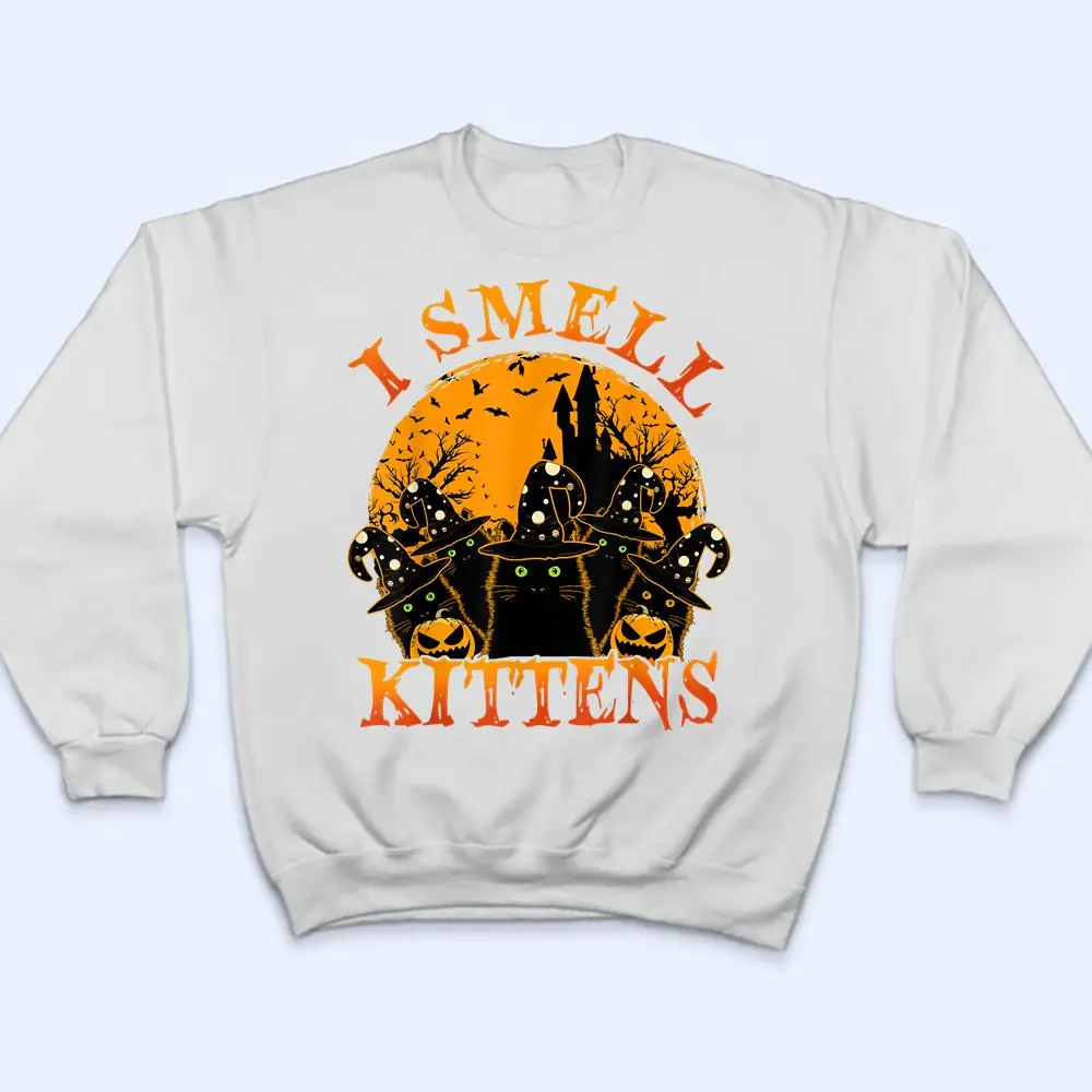 Black-Cat-Witch-Hat-Halloween-I-Smell-Kittens-Lover-Gift-T-Shirt-4 Black Cat Witch Hat Halloween I Smell Kittens Lover Gift T Shirt