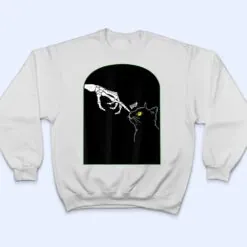 Black Cat Yellow Eyes Skeleton Hand Boop Halloween Costumes T Shirt Black Cat Yellow Eyes Skeleton Hand Boop Halloween Costumes T Shirt