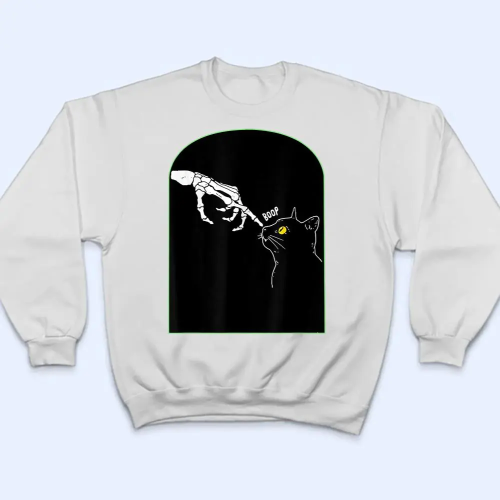 Black-Cat-Yellow-Eyes-Skeleton-Hand-Boop-Halloween-Costumes-T-Shirt-4 Black Cat Yellow Eyes Skeleton Hand Boop Halloween Costumes T Shirt