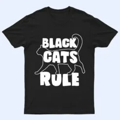 Black Cats Rule Dad Kitty Daddy Cat Mom Christmas Father Premium_3 T Shirt