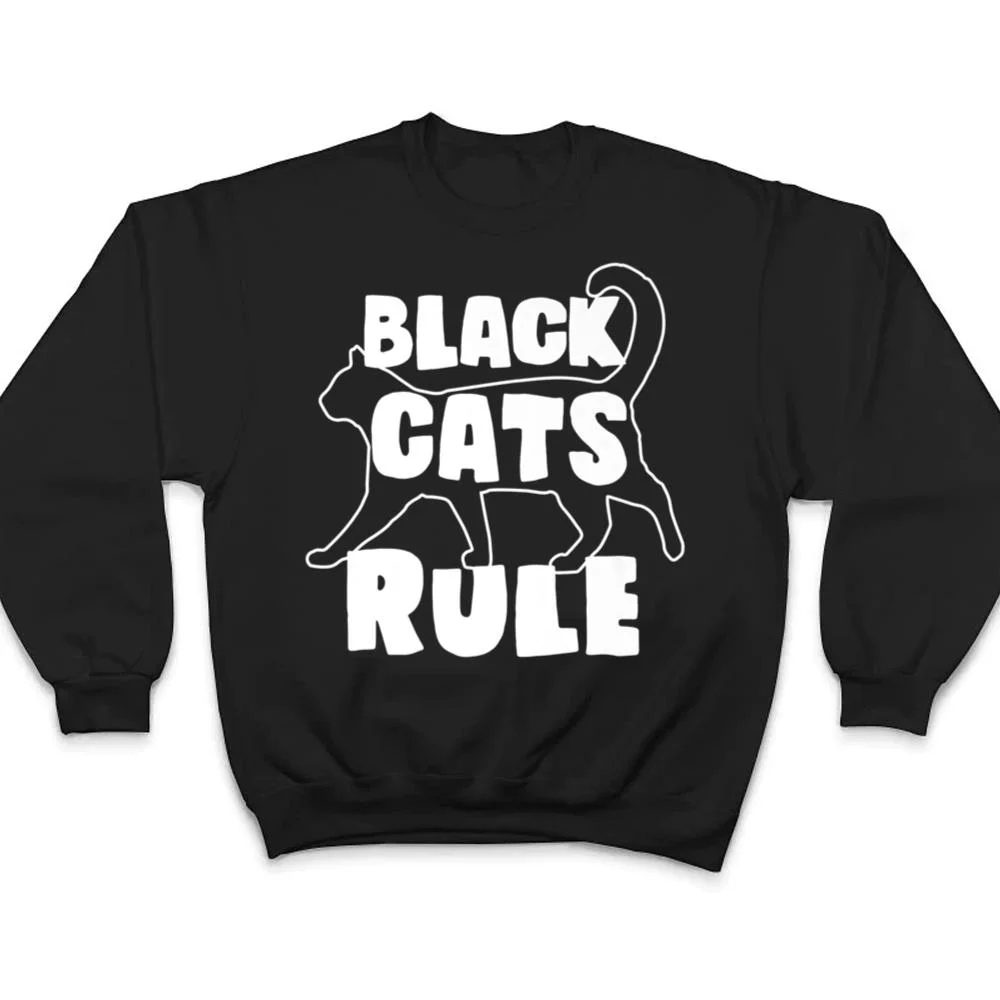 Black Cats Rule Dad Kitty Daddy Cat Mom Christmas Father Premium_3 T Shirt