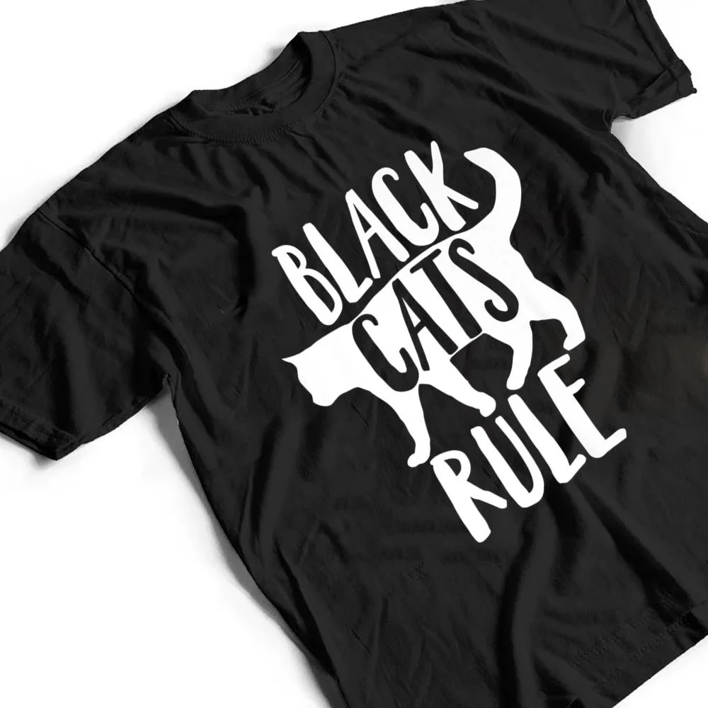 Black-Cats-Rule-Dad-Kitty-Daddy-Cat-Mom-Christmas-Father-Ver-1-T-Shirt-2 Black Cats Rule Dad Kitty Daddy Cat Mom Christmas Father Ver 1 T Shirt