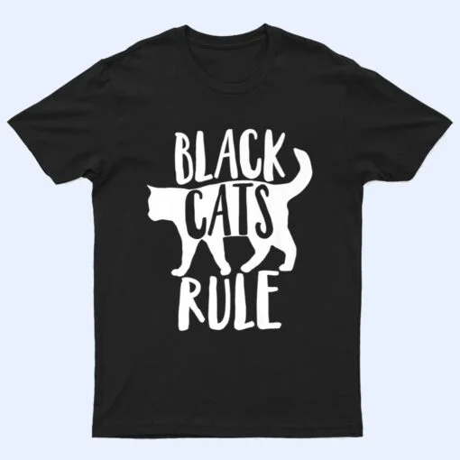 Black Cats Rule Dad Kitty Daddy Cat Mom Christmas Father Ver 1 T Shirt