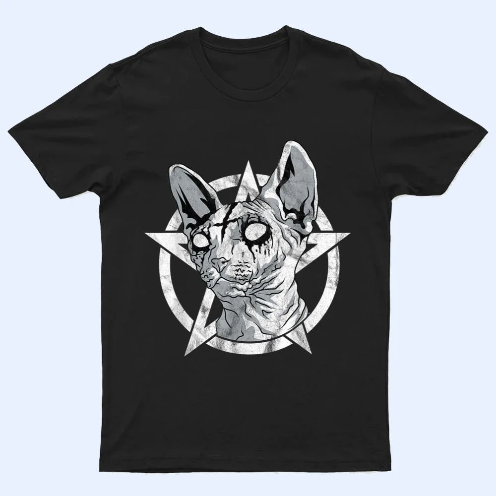 Black Metal Sphynx Cat Goth and Death Metal Sphinx Occult T Shirt Black Metal Sphynx Cat Goth and Death Metal Sphinx Occult T Shirt