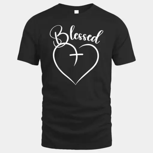 Blessed Heart Cross Jesus Has My Back Faith Christian