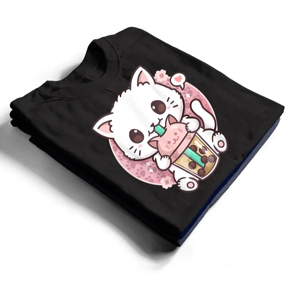 Boba-Cat-Boba-Tea-Bubble-Tea-Kawaii-Anime-Cat-Kawaii-Neko-T-Shirt-1 Boba Cat Boba Tea Bubble Tea Kawaii Anime Cat Kawaii Neko T Shirt