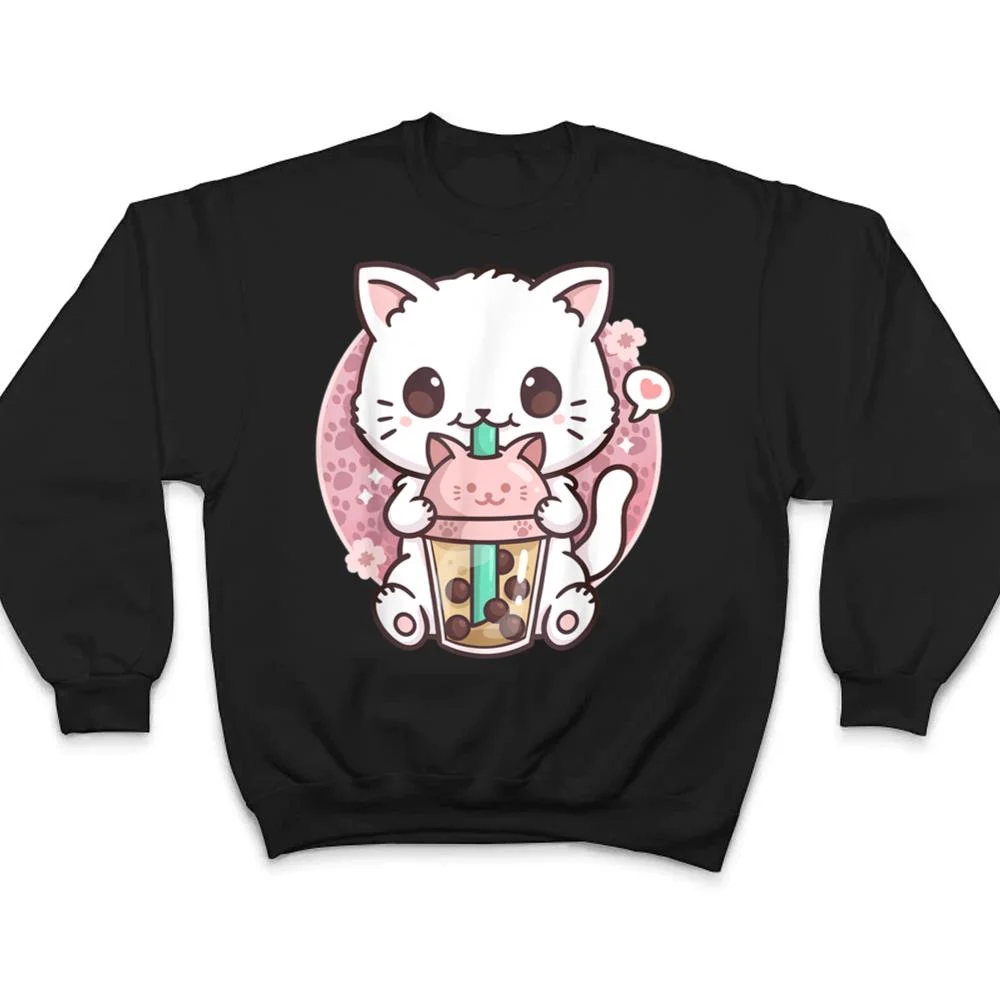 Boba-Cat-Boba-Tea-Bubble-Tea-Kawaii-Anime-Cat-Kawaii-Neko-T-Shirt-4 Boba Cat Boba Tea Bubble Tea Kawaii Anime Cat Kawaii Neko T Shirt