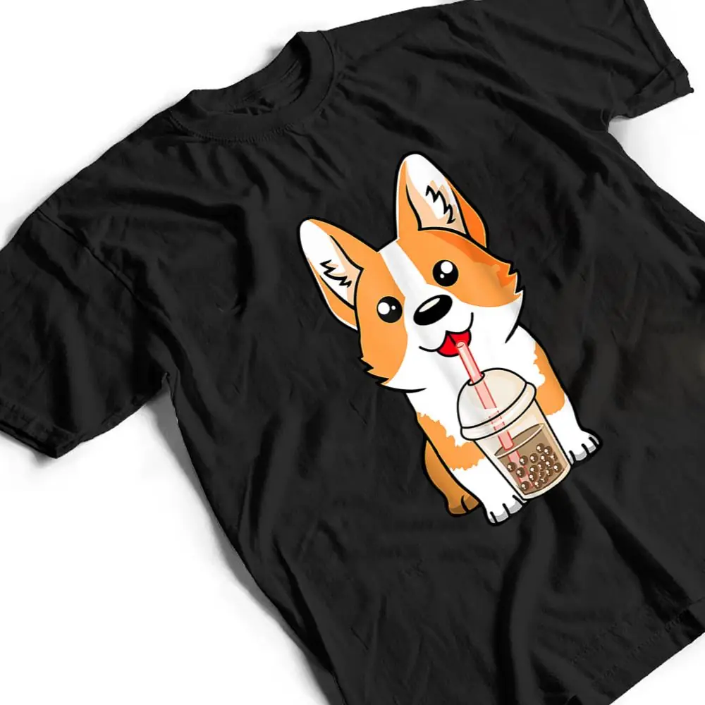 Boba-Milk-Tea-Corgi-Dog-Puppy-Lover-Kawaii-Japanese-Anime-T-Shirt-2 Boba Milk Tea Corgi Dog Puppy Lover Kawaii Japanese Anime T Shirt
