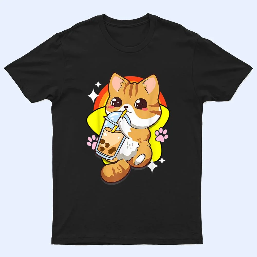 Boba Tea Bubble Tea Cat Anime Kawaii Neko Lover Japanese T Shirt Boba Tea Bubble Tea Cat Anime Kawaii Neko Lover Japanese T Shirt