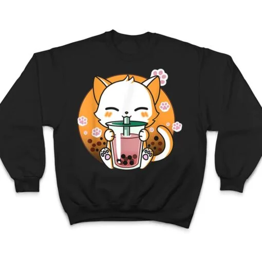 Boba Tea Cat Bubble Tea Kawaii Anime Japanese Gift Girl Teen T Shirt