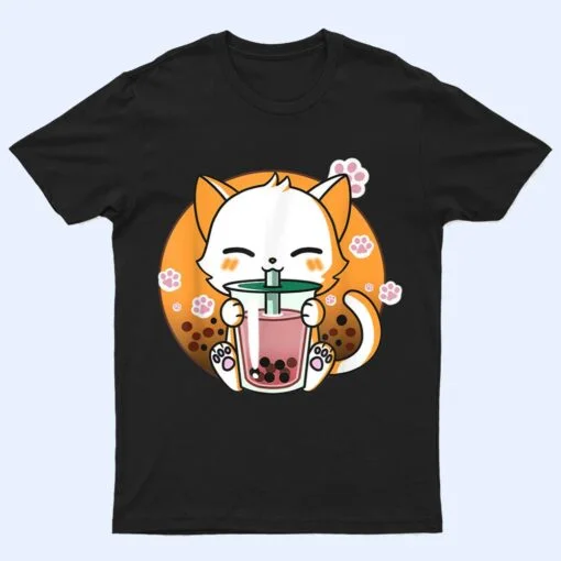 Boba Tea Cat Bubble Tea Kawaii Anime Japanese Gift Girl Teen T Shirt