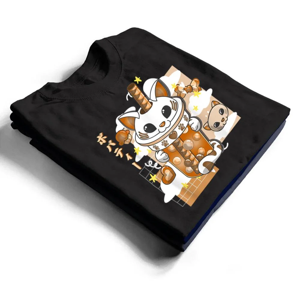 Boba-Tea-Cute-Cat-Bubble-Tea-Kawaii-Anime-Japanese-Girl-Teen-T-Shirt-1 Boba Tea Cute Cat Bubble Tea Kawaii Anime Japanese Girl Teen T Shirt