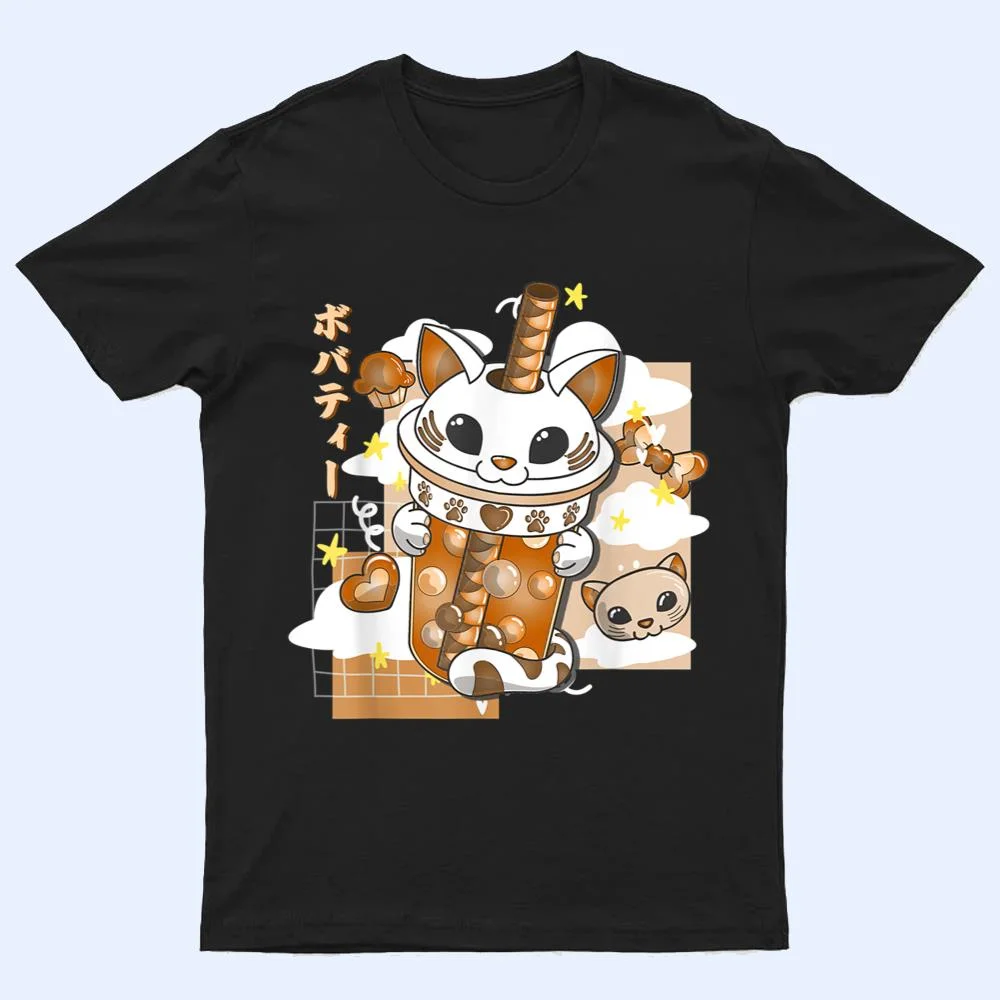 Boba Tea Cute Cat Bubble Tea Kawaii Anime Japanese Girl Teen T Shirt Boba Tea Cute Cat Bubble Tea Kawaii Anime Japanese Girl Teen T Shirt
