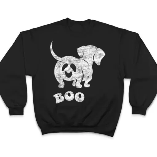 Boo Dachshund Spooky Dog Wiener Halloween Costume T Shirt