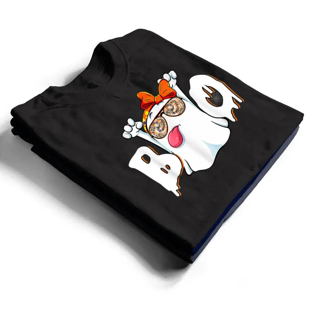 Boo-Ghost-Sunglasses-Leopard-Funny-Halloween-Girls-Women-T-Shirt-1 Boo Ghost Sunglasses Leopard Funny Halloween Girls Women T Shirt