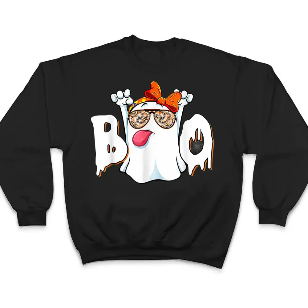 Boo-Ghost-Sunglasses-Leopard-Funny-Halloween-Girls-Women-T-Shirt-4 Boo Ghost Sunglasses Leopard Funny Halloween Girls Women T Shirt