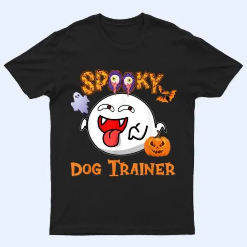 Boo Halloween Costume Spooky Dog Trainer T Shirt