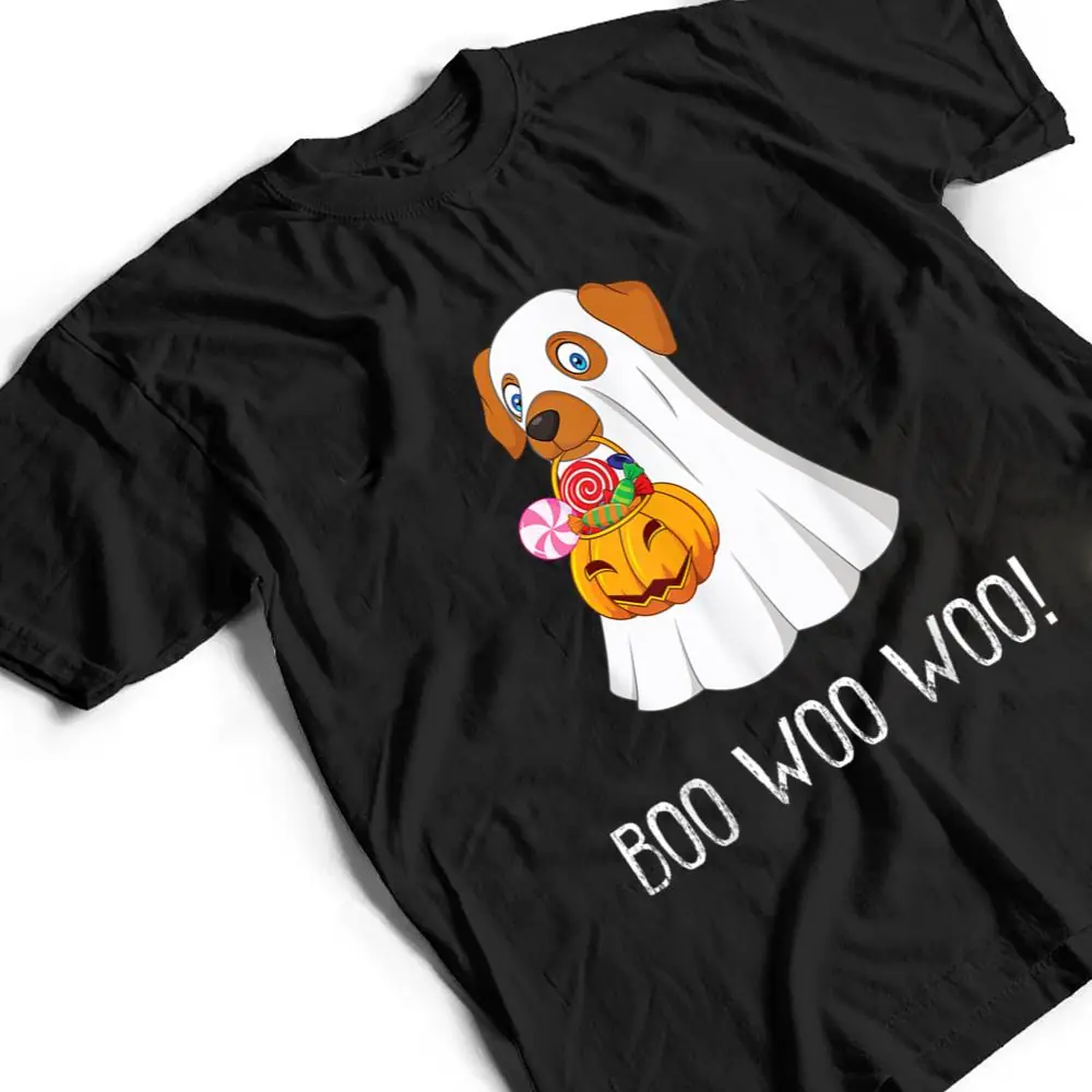 Boo-Woo-Woo-Funny-Cute-Halloween-Ghost-Dog-T-Shirt-2 Boo Woo Woo Funny Cute Halloween Ghost Dog T Shirt