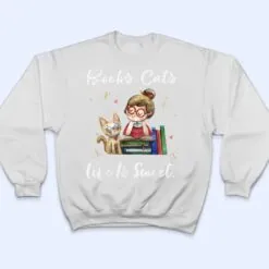Books Cats Life Is Sweet Cat Book Lovers Reading Book Ver 2 T Shirt Books Cats Life Is Sweet Cat Book Lovers Reading Book Ver 2 T Shirt