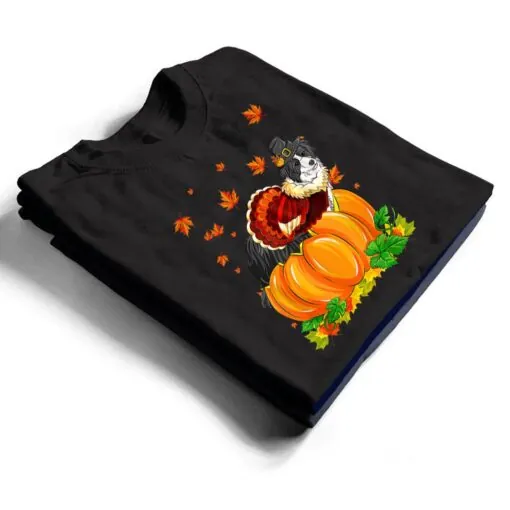 Border Collie Dog Thanksgiving Turkey Fall Autumn Pumpkin T Shirt