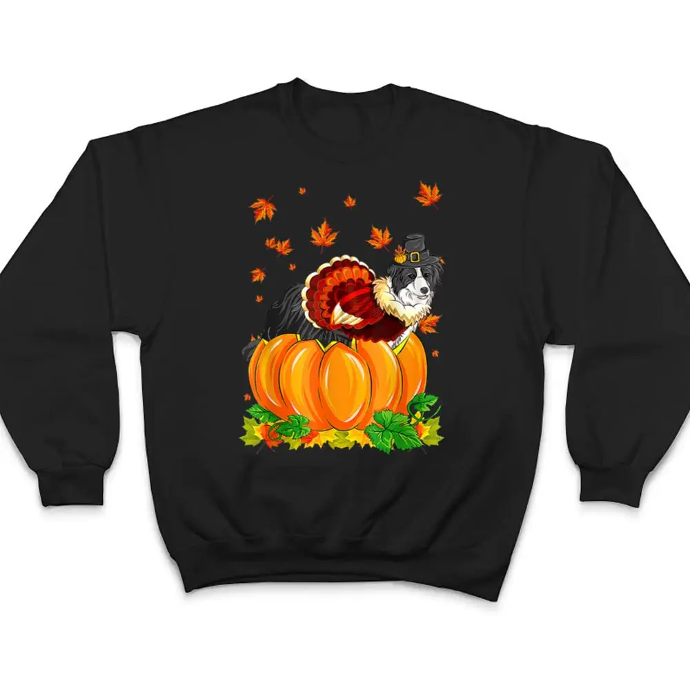 Border-Collie-Dog-Thanksgiving-Turkey-Fall-Autumn-Pumpkin-T-Shirt-4 Border Collie Dog Thanksgiving Turkey Fall Autumn Pumpkin T Shirt