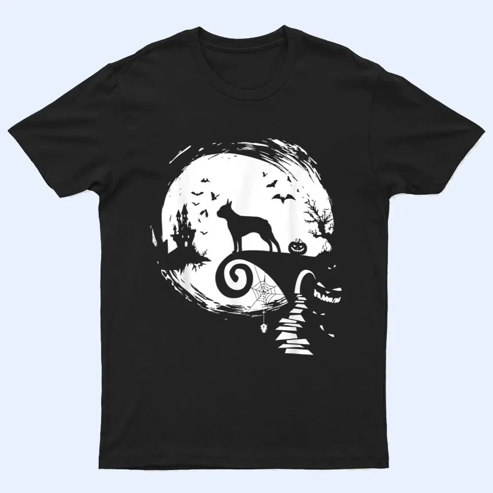 Boston Terrier And Moon Halloween Costume Dog Lover Funny T Shirt Boston Terrier And Moon Halloween Costume Dog Lover Funny T Shirt