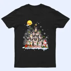 Boston Terrier Dog Lover Matching Santa Christmas Tree T Shirt