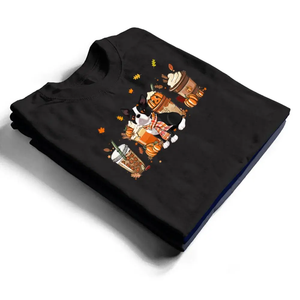 Boston-Terrier-Pumpkin-Spice-Latte-Iced-Autumn-Dog-Fall-T-Shirt-1 Boston Terrier Pumpkin Spice Latte Iced Autumn Dog Fall T Shirt