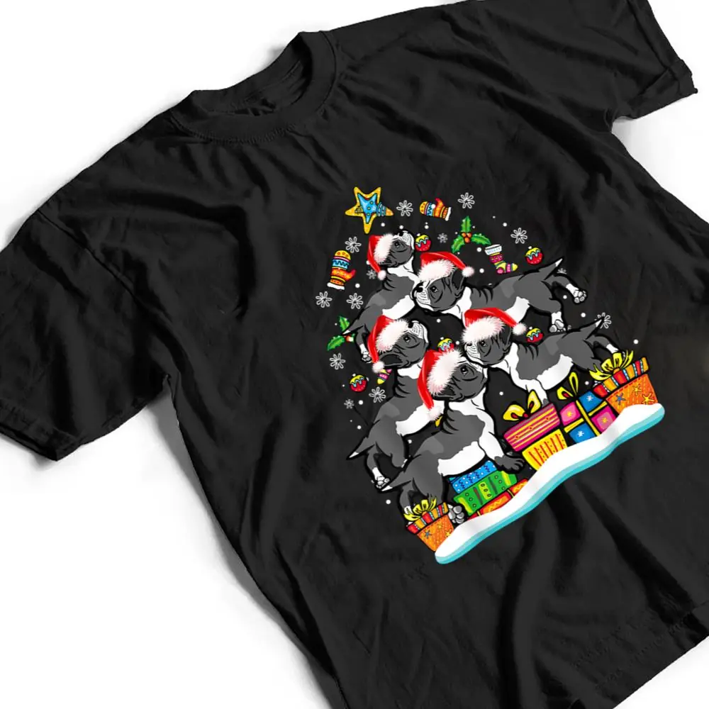 Boxer Christmas Tree Ornament Santa Hat Dog Lover Xmas T Shirt
