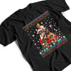 Boxer Dog Christmas Lights Christmas Ver 1 T Shirt