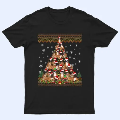 Boxer Dog Christmas Lights  Christmas Ver 2 T Shirt